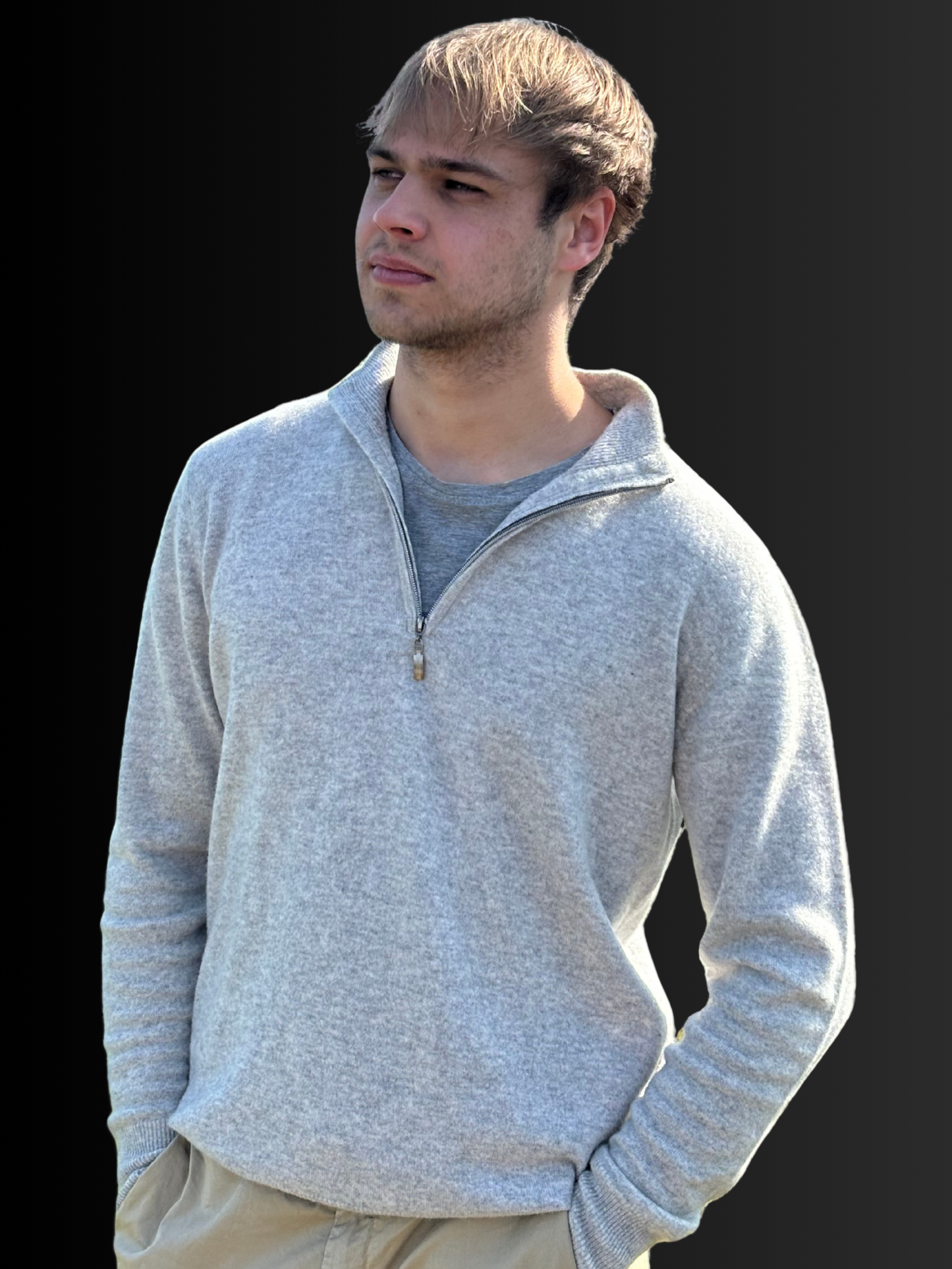 Cashmere sweater grey