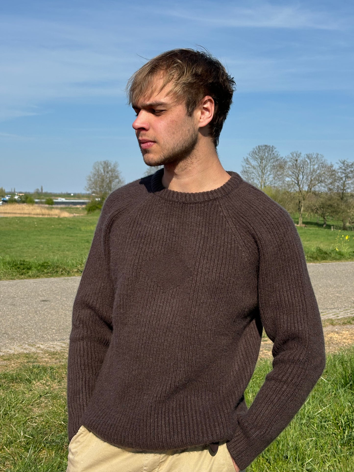 Wool sweater brown autumn