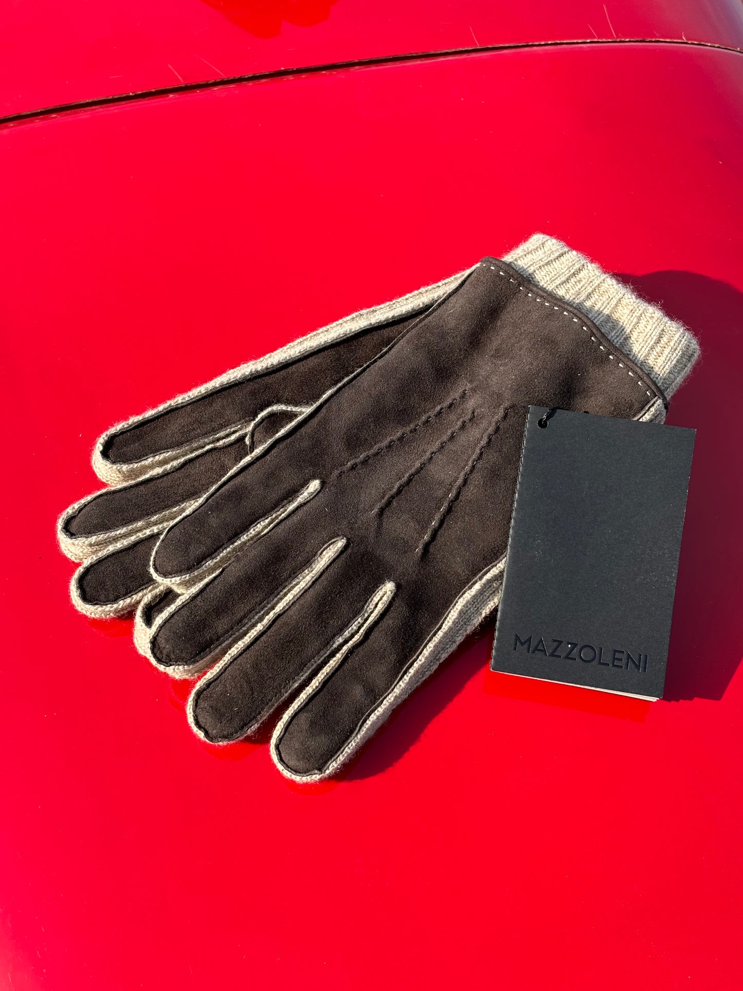 Suede gloves cashmere men - Creare Optimi