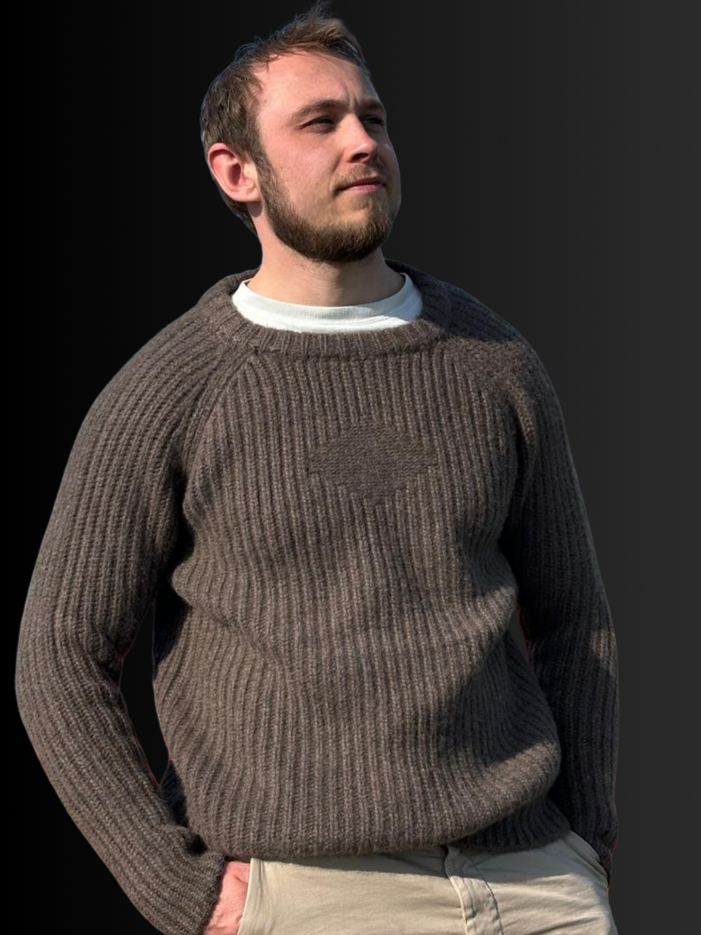 Brown cashmere sweater men - Creare Optimi