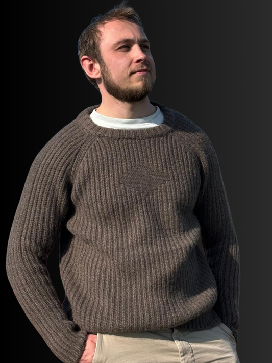 Brown cashmere sweater men