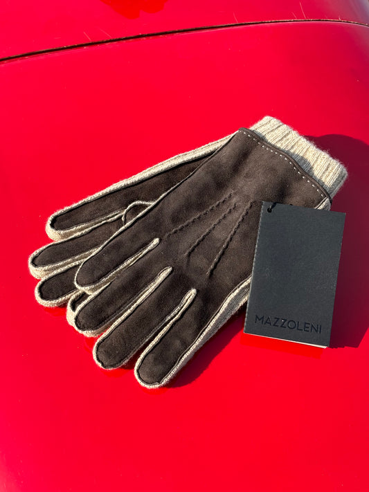 Suede gloves cashmere men - Creare Optimi